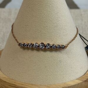 NWT Kate Spade Rose Gold Full Circle Slider Necklace